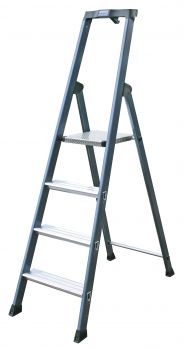 SEPRO Свободностоящая стремянка из анодированного алюминия 4 ступеней SEPRO Свободностоящая стремянка из анодированного алюминия 4 ступеней
