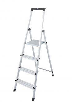 SOLIDY Свободностоящая стремянка, 4 ступеньки, раб. высота 2,83 м. SOLIDY Свободностоящая стремянка, 4 ступеньки, раб. высота 2,83 м.