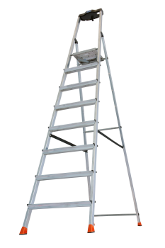 SAFETY Стремянка с большой полкой, 8 ступеньки, раб. высота 3,71 м. SAFETY Стремянка с большой полкой, 8 ступеньки, раб. высота 3,71 м.