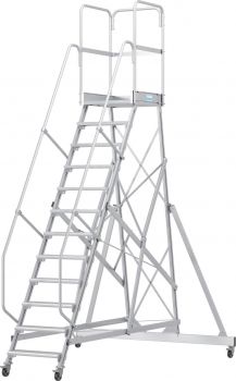 Односторонняя передвижная лестница с площадкой CORDA, 1х12 Односторонняя передвижная лестница с площадкой CORDA, 1х12