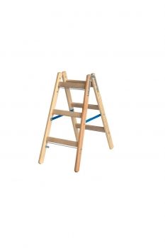 Двухсторонняя деревянная стремянка с перекладинами, 2x3 Двухсторонняя деревянная стремянка с перекладинами, 2x3